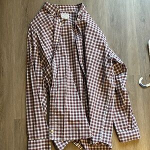 L.L. Bean Red and White Checkered Shirt